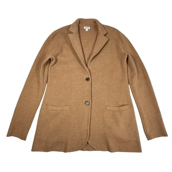 J. Crew Schoolboy Sweater Blazer Camel Sz S Preppy Heritage Minimalist Chic - Picture 6 of 14